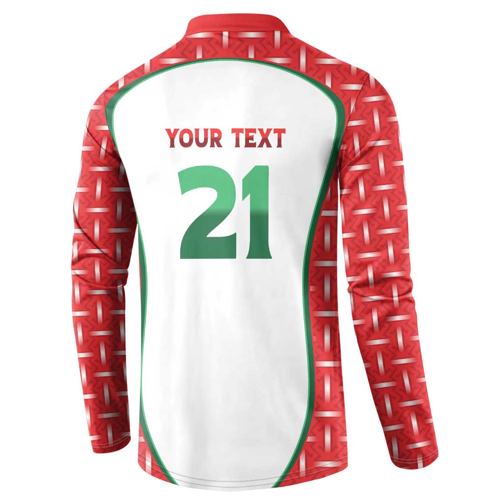 Custom Morocco Football Dream 2026 Button Sweatshirt Take Me To America
