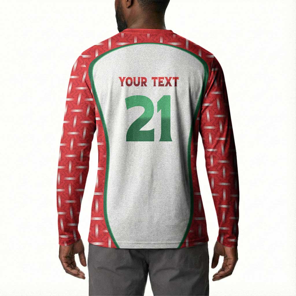 Custom Morocco Football Dream 2026 Button Sweatshirt Take Me To America