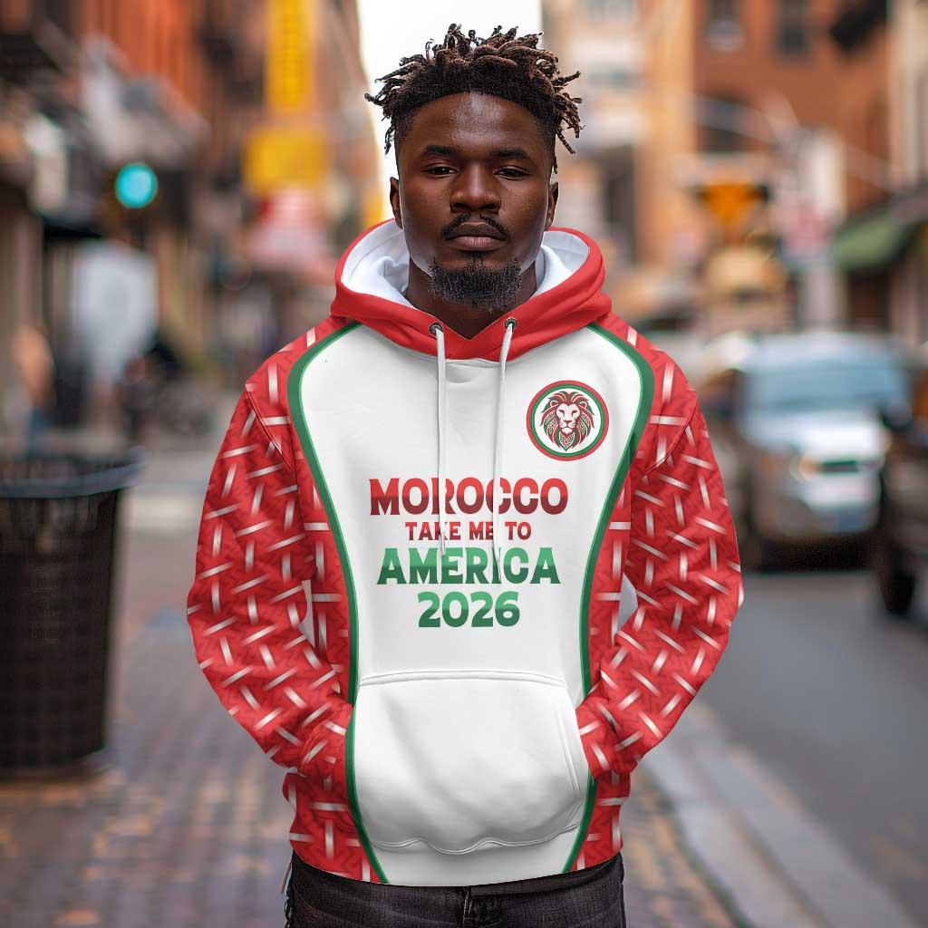 Custom Morocco Football Dream 2026 Hoodie Take Me To America