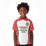 Custom Morocco Football Dream 2026 Kid Polo Shirt Take Me To America