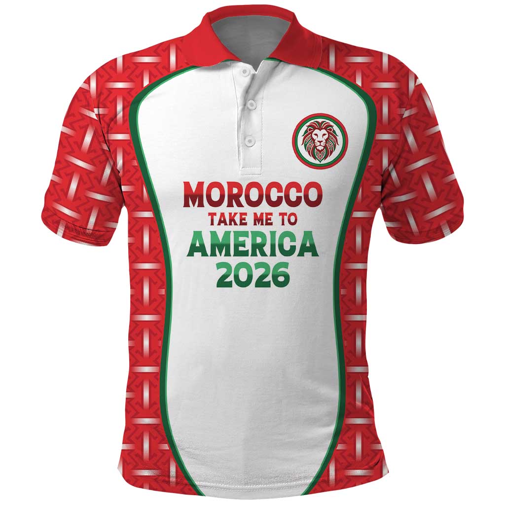 Custom Morocco Football Dream 2026 Polo Shirt Take Me To America
