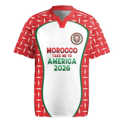 Custom Morocco Football Dream 2026 Rugby Jersey Take Me To America