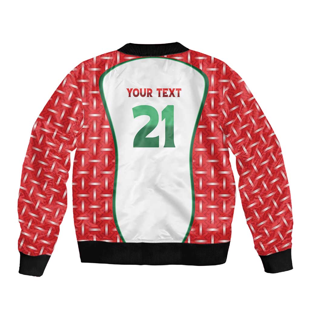 Custom Morocco Football Dream 2026 Sleeve Zip Bomber Jacket Take Me To America