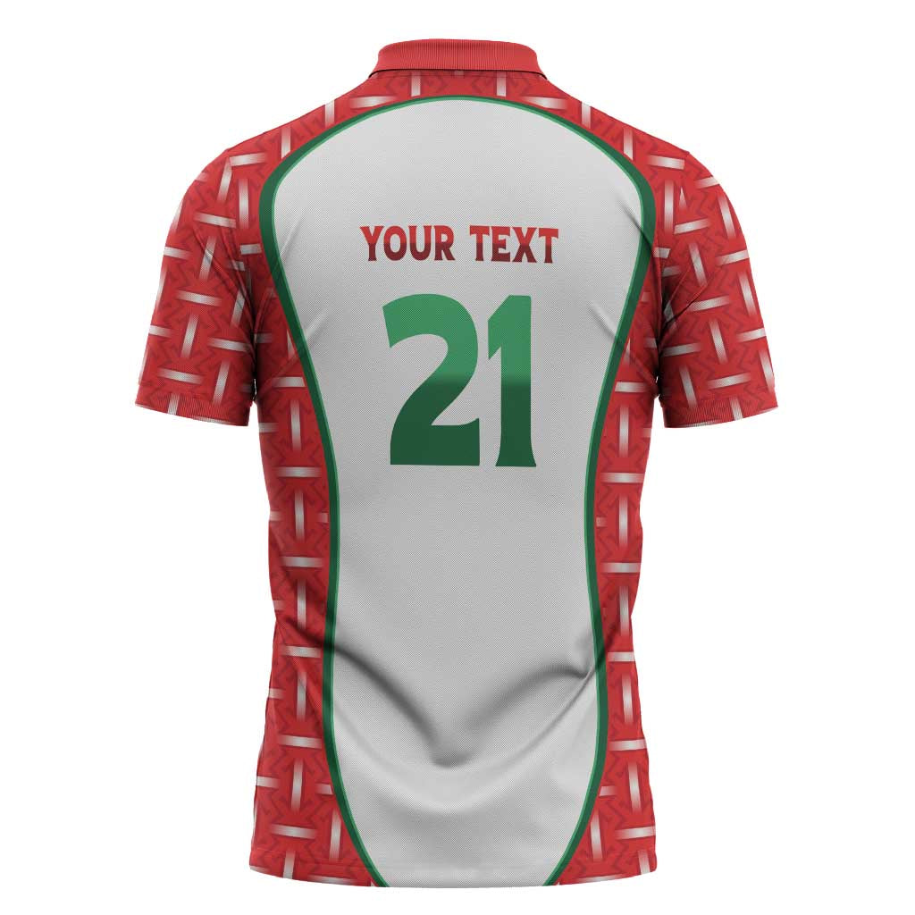 Custom Morocco Football Dream 2026 Zipper Polo Shirt Take Me To America