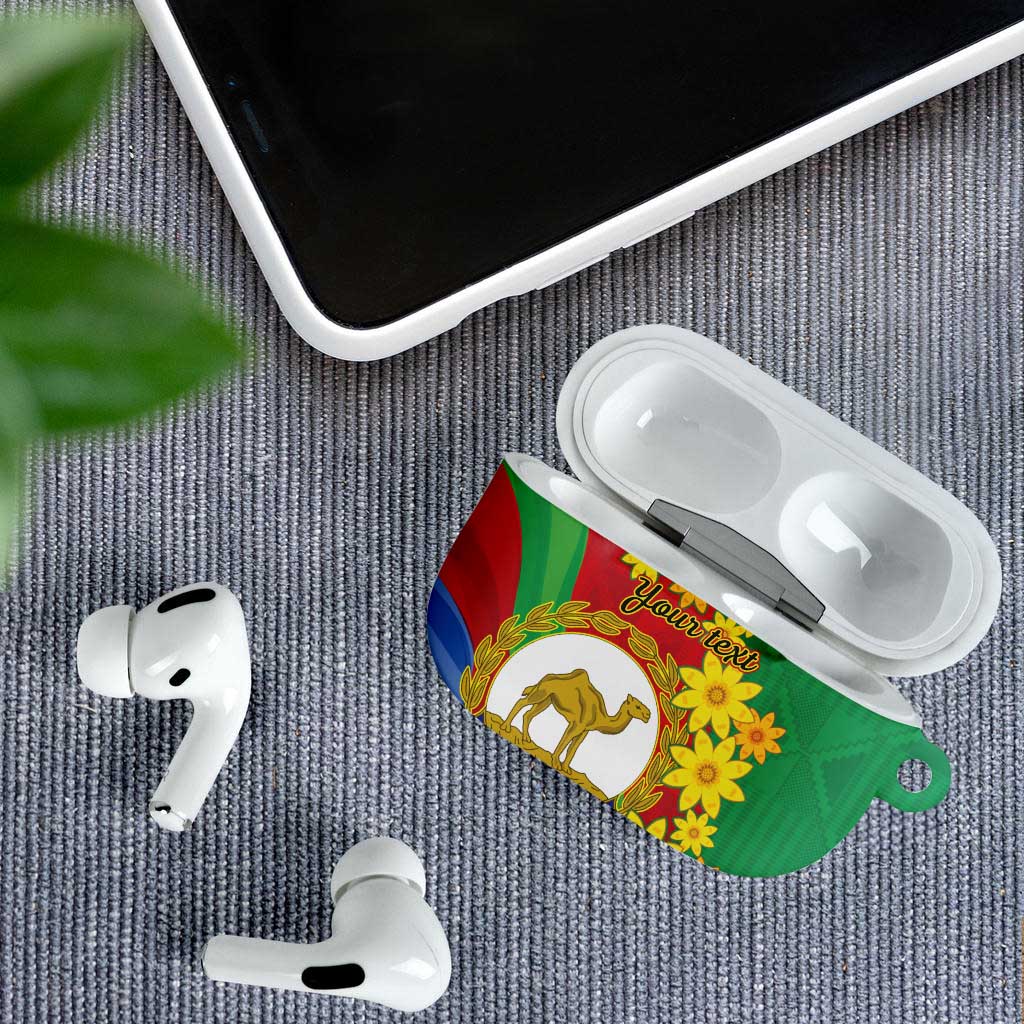 Afro Eritrea New Year Personalized AirPods Case Enkutatash Adey Abeba Flower Art