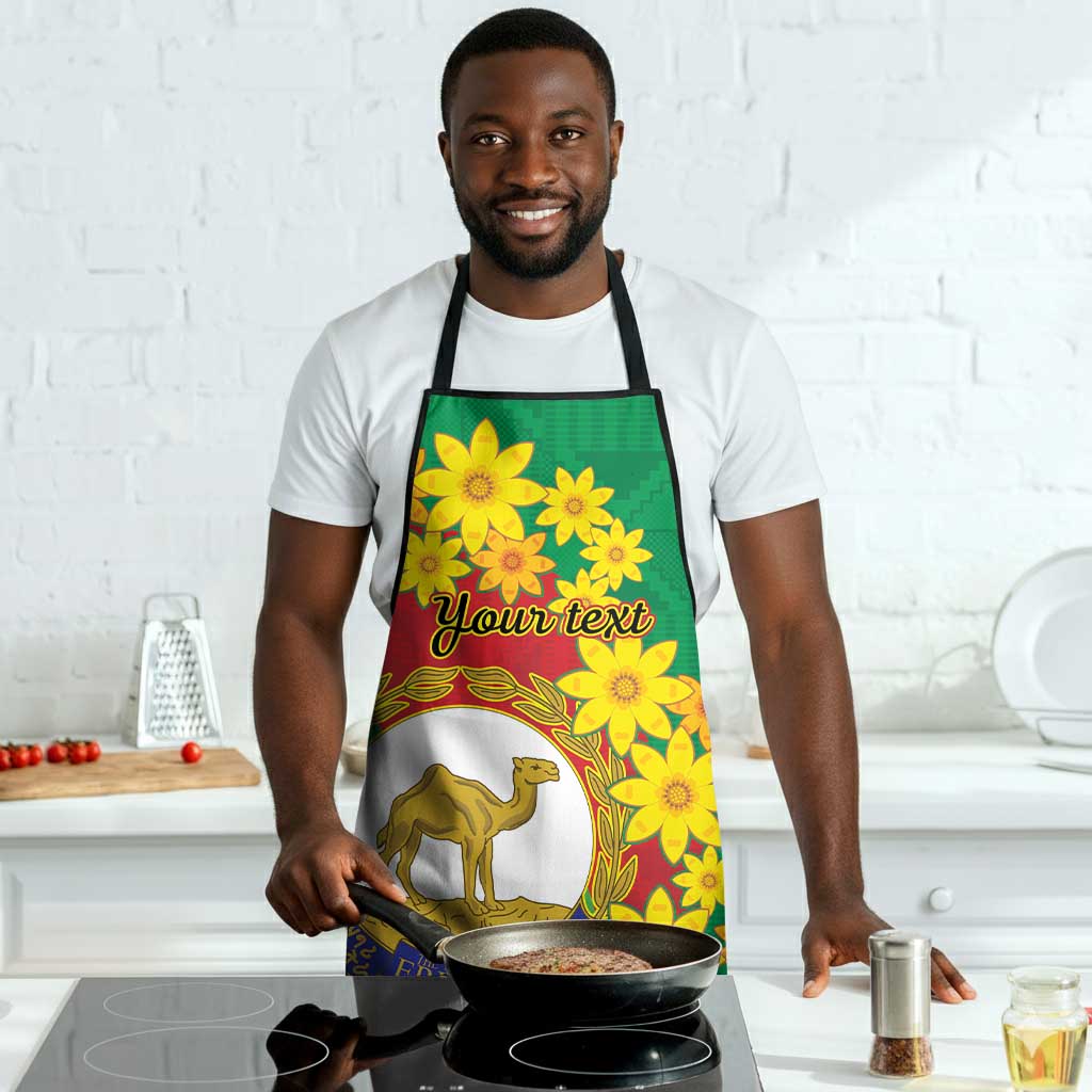 Afro Eritrea New Year Personalized Apron Enkutatash Adey Abeba Flower Art