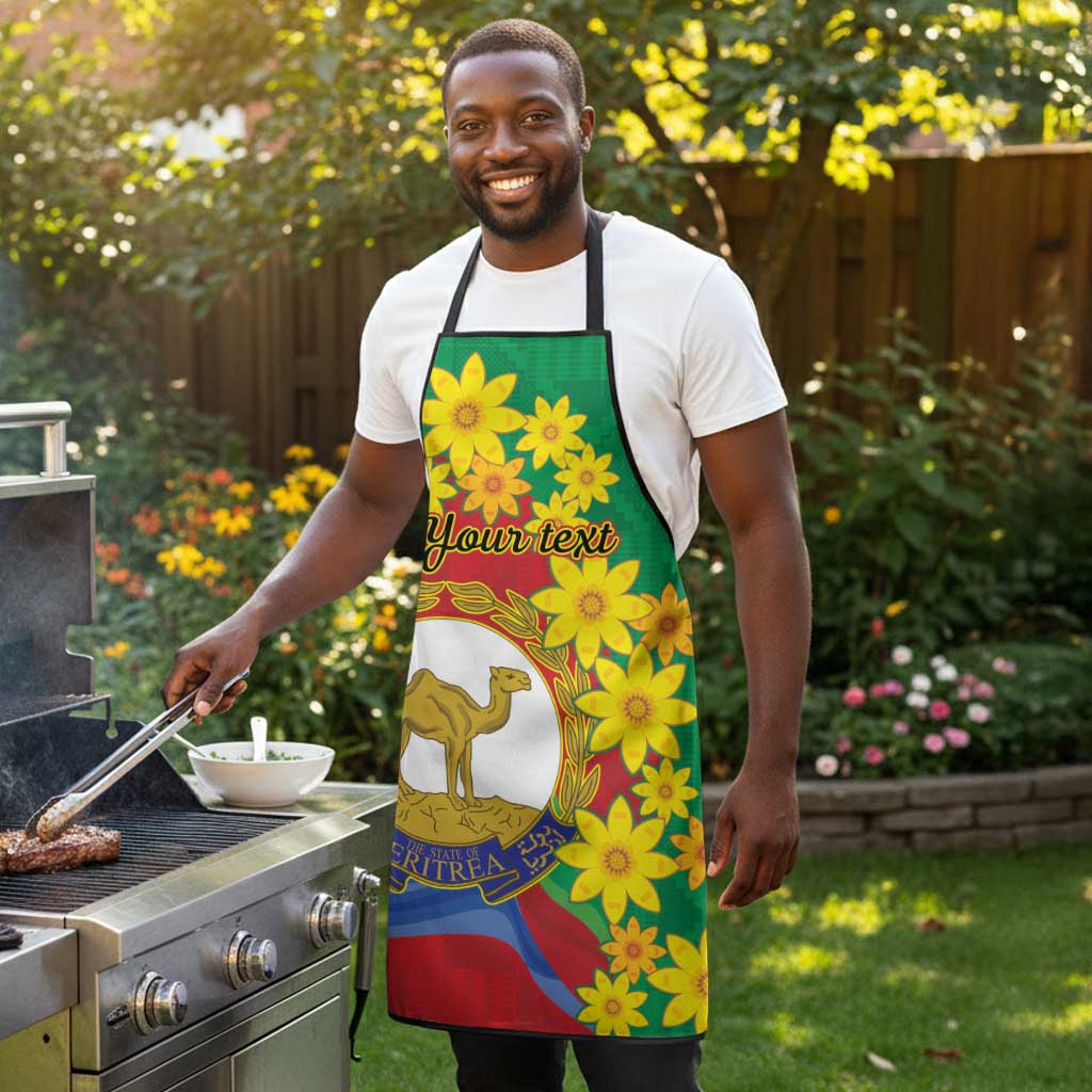 Afro Eritrea New Year Personalized Apron Enkutatash Adey Abeba Flower Art