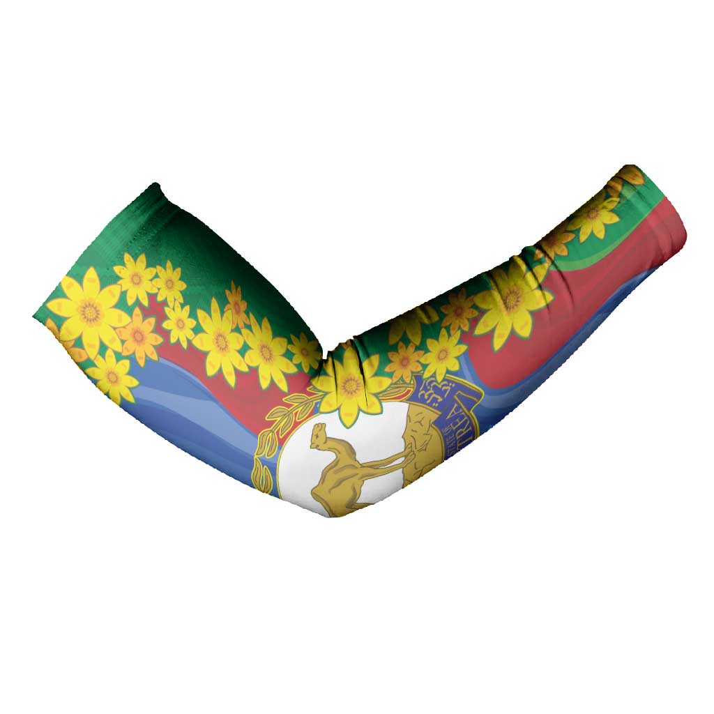 Afro Eritrea New Year Personalized Arm Sleeves Enkutatash Adey Abeba Flower Art