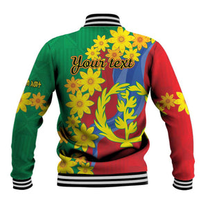 Afro Eritrea New Year Personalized Baseball Jacket Enkutatash Adey Abeba Flower Art LT9