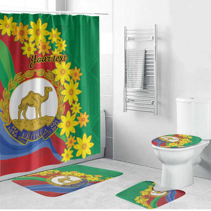 Afro Eritrea New Year Personalized Bathroom Set Enkutatash Adey Abeba Flower Art