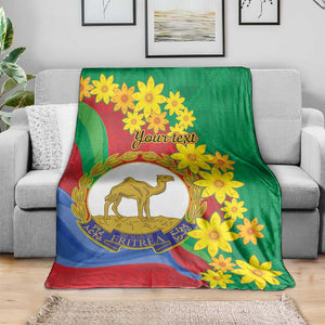 Afro Eritrea New Year Personalized Blanket Enkutatash Adey Abeba Flower Art