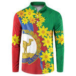 Afro Eritrea New Year Personalized Button Sweatshirt Enkutatash Adey Abeba Flower Art