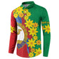 Afro Eritrea New Year Personalized Button Sweatshirt Enkutatash Adey Abeba Flower Art