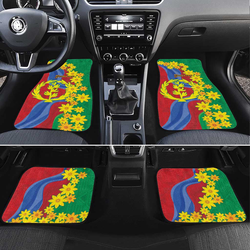 Afro Eritrea New Year Personalized Car Mats Enkutatash Adey Abeba Flower Art