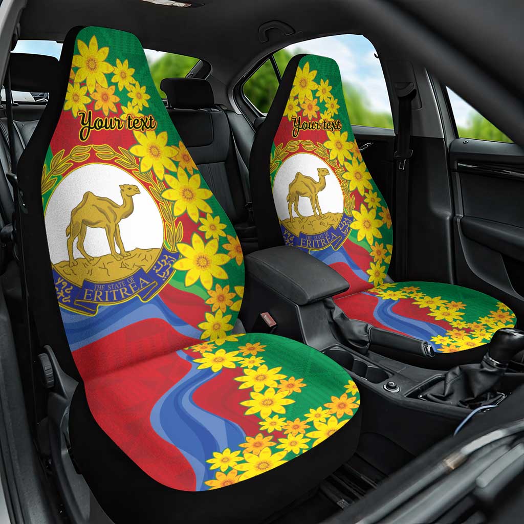 Afro Eritrea New Year Personalized Car Seat Cover Enkutatash Adey Abeba Flower Art