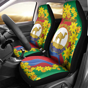 Afro Eritrea New Year Personalized Car Seat Cover Enkutatash Adey Abeba Flower Art