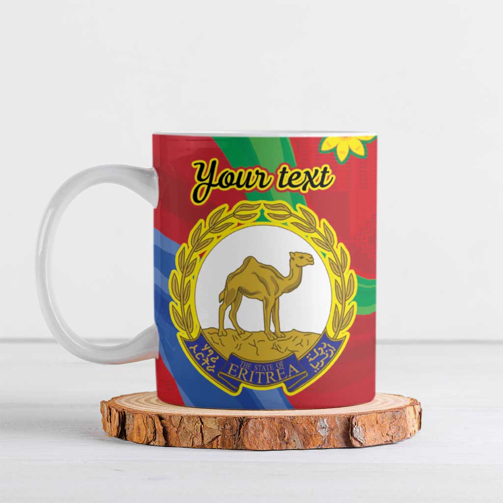 Afro Eritrea New Year Personalized Ceramic Mug Enkutatash Adey Abeba Flower Art