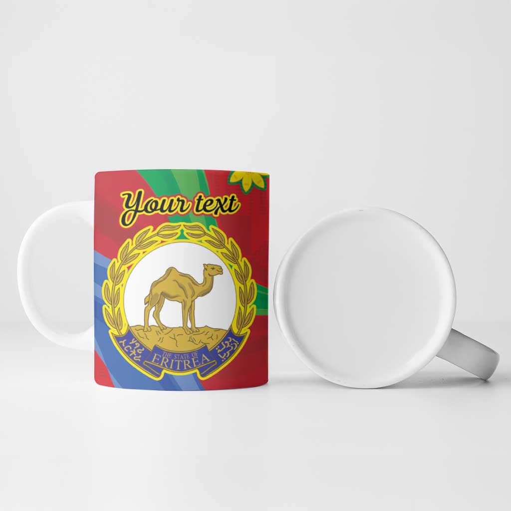 Afro Eritrea New Year Personalized Ceramic Mug Enkutatash Adey Abeba Flower Art