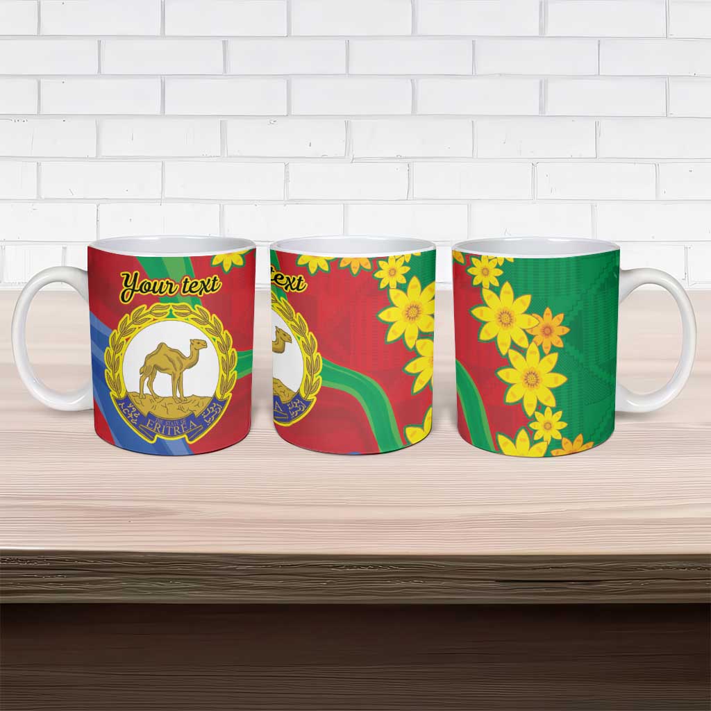 Afro Eritrea New Year Personalized Ceramic Mug Enkutatash Adey Abeba Flower Art