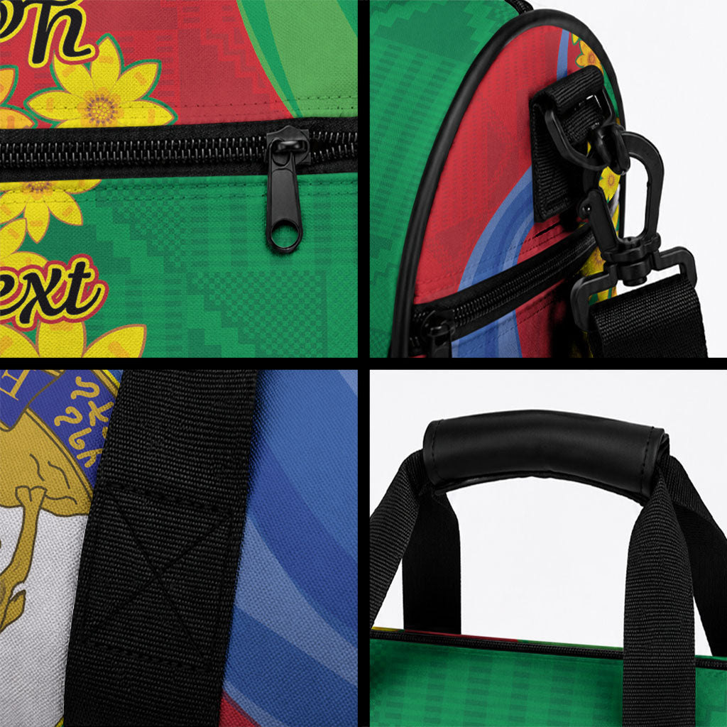 Afro Eritrea New Year Personalized Duffle Bag Enkutatash Adey Abeba Flower Art