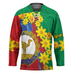 Afro Eritrea New Year Personalized Hockey Jersey Enkutatash Adey Abeba Flower Art