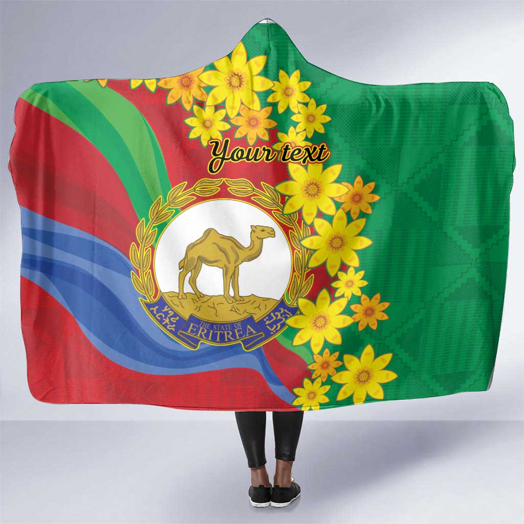 Afro Eritrea New Year Personalized Hooded Blanket Enkutatash Adey Abeba Flower Art