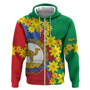 Afro Eritrea New Year Personalized Hoodie Enkutatash Adey Abeba Flower Art