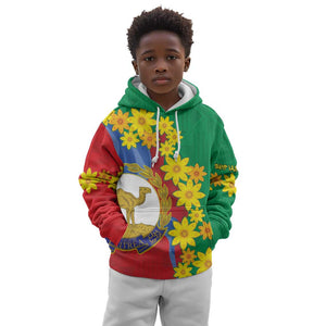 Afro Eritrea New Year Personalized Kid Hoodie Enkutatash Adey Abeba Flower Art