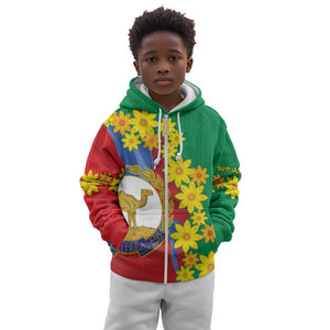 Afro Eritrea New Year Personalized Kid Hoodie Enkutatash Adey Abeba Flower Art