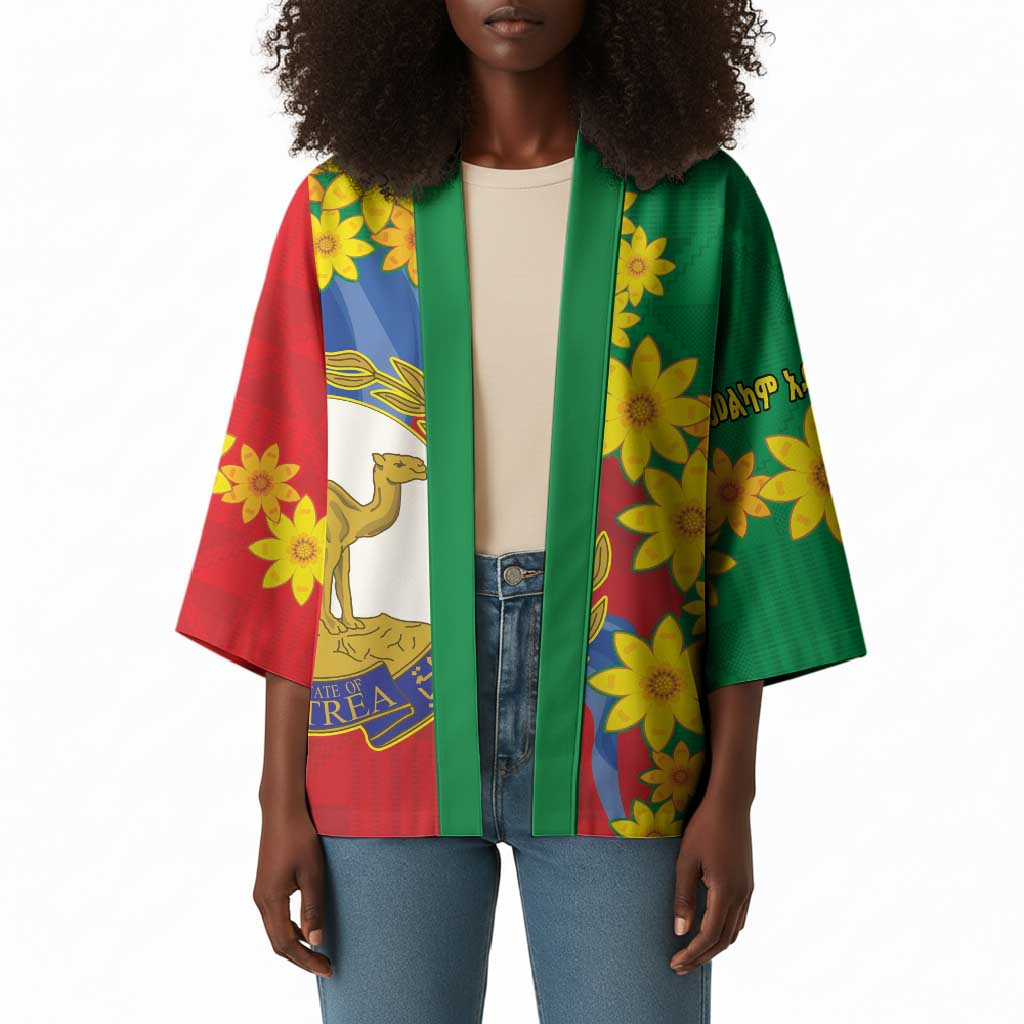Afro Eritrea New Year Personalized Kimono Enkutatash Adey Abeba Flower Art