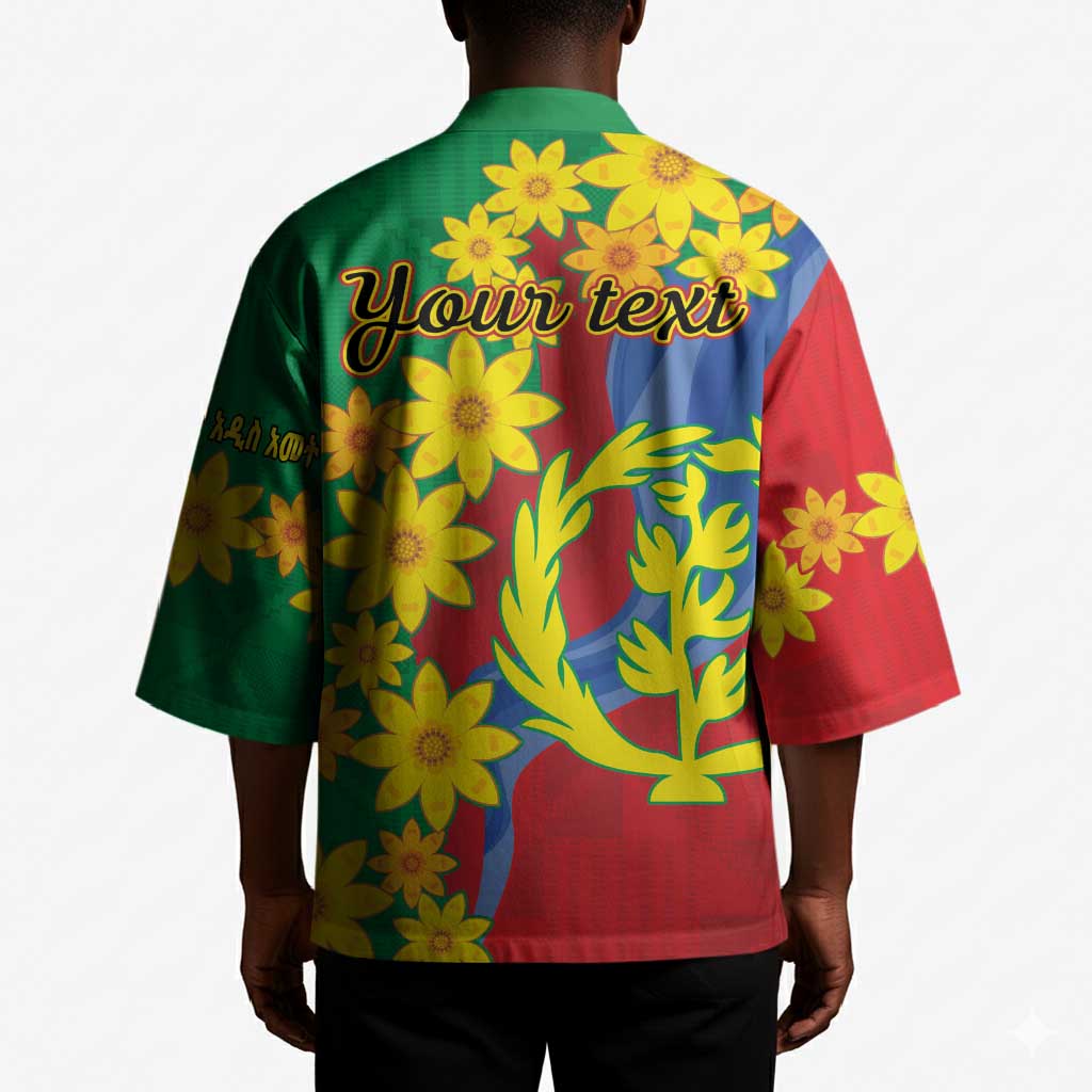 Afro Eritrea New Year Personalized Kimono Enkutatash Adey Abeba Flower Art