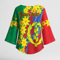 Afro Eritrea New Year Personalized Kimono Sleeve Blouse Enkutatash Adey Abeba Flower Art