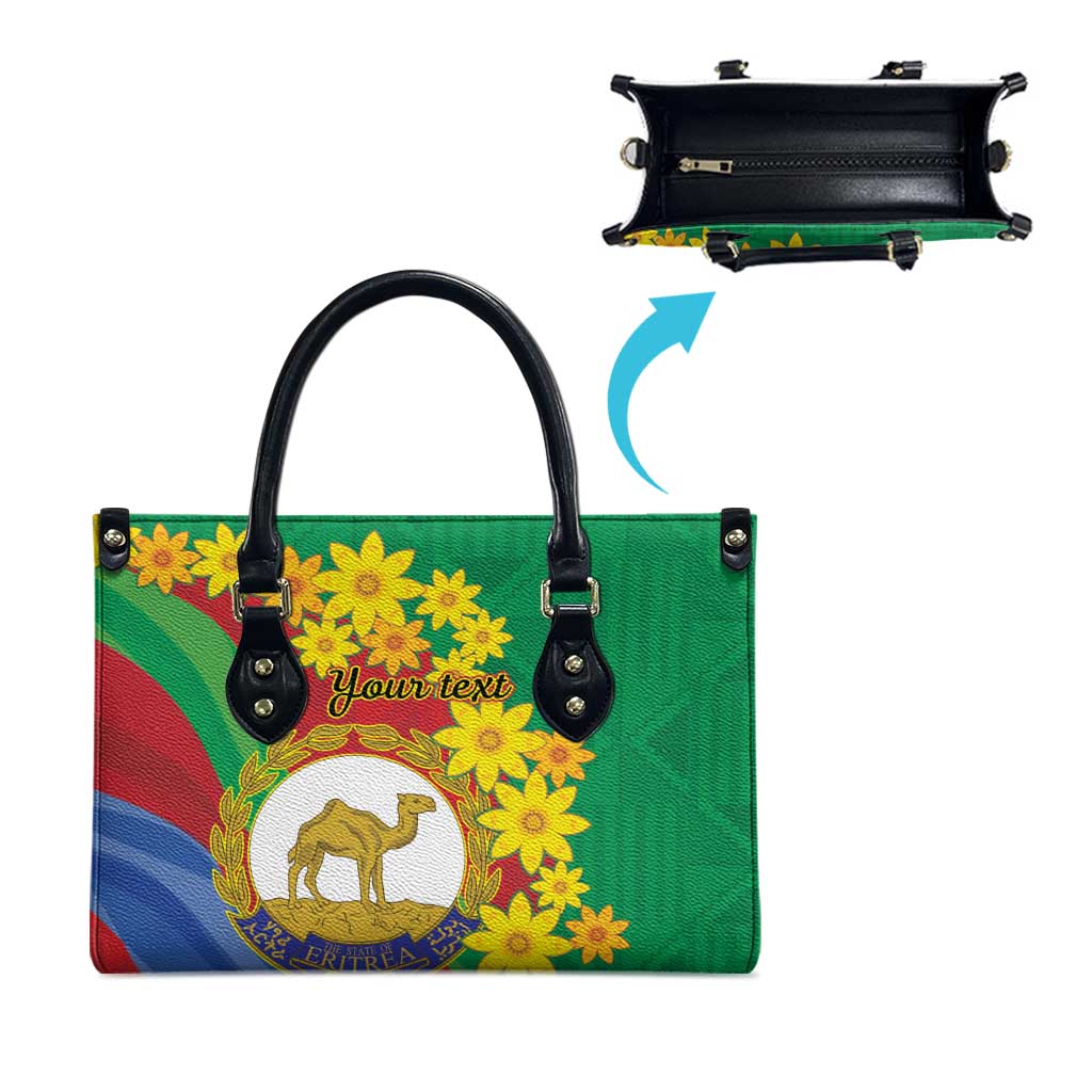 Afro Eritrea New Year Personalized Leather Bag Enkutatash Adey Abeba Flower Art
