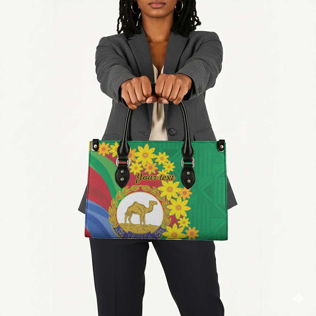 Afro Eritrea New Year Personalized Leather Bag Enkutatash Adey Abeba Flower Art
