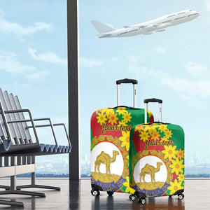 Afro Eritrea New Year Personalized Luggage Cover Enkutatash Adey Abeba Flower Art