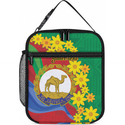 Afro Eritrea New Year Personalized Lunch Bag Enkutatash Adey Abeba Flower Art
