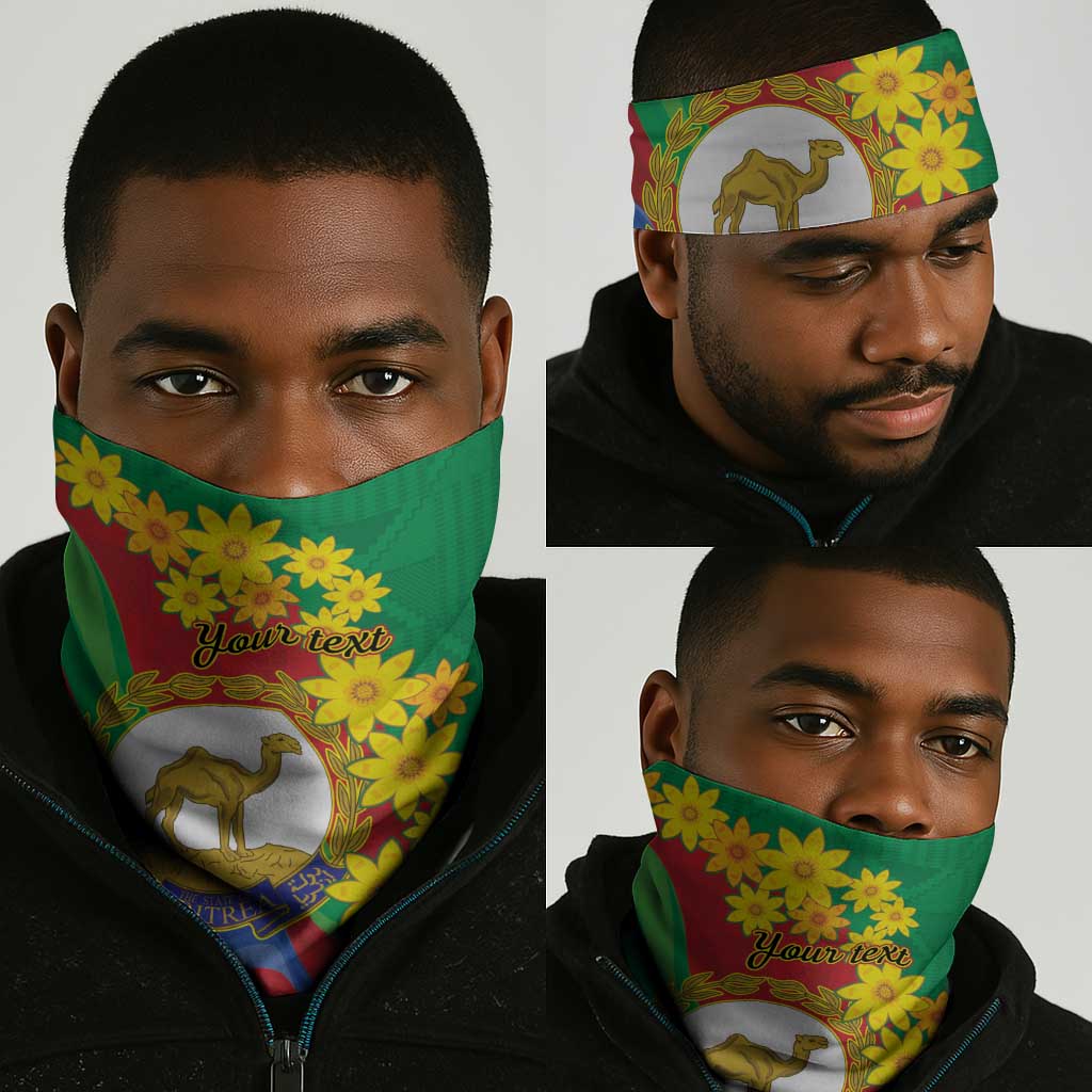 Afro Eritrea New Year Personalized Neck Gaiter Enkutatash Adey Abeba Flower Art LT9