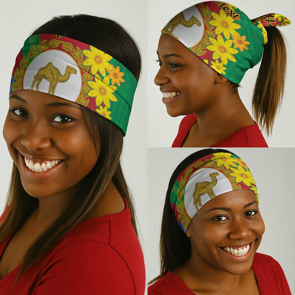 Afro Eritrea New Year Personalized Neck Gaiter Enkutatash Adey Abeba Flower Art LT9