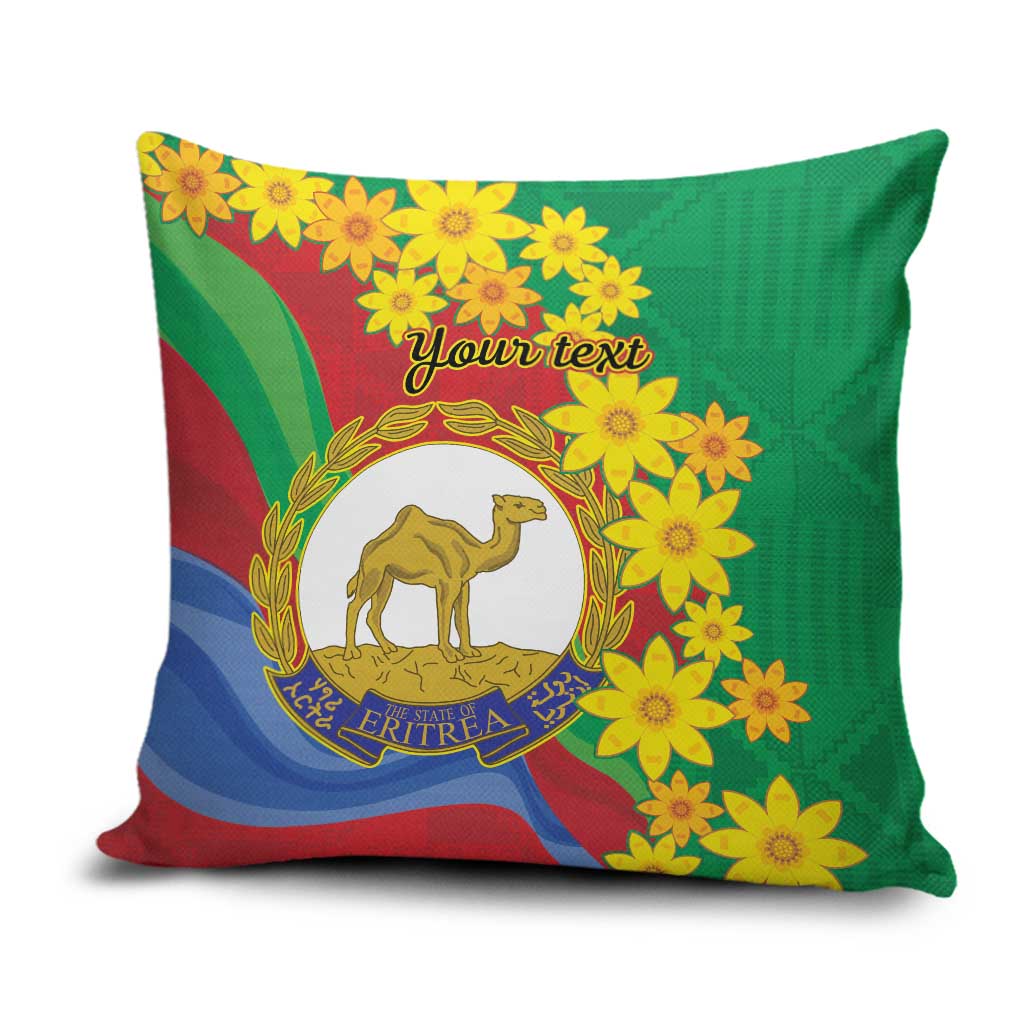 Afro Eritrea New Year Personalized Pillow Cover Enkutatash Adey Abeba Flower Art