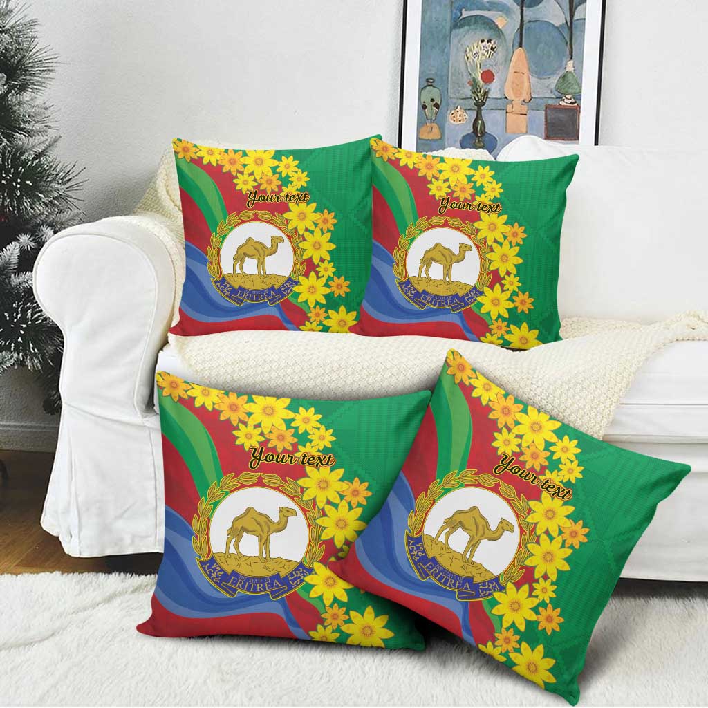 Afro Eritrea New Year Personalized Pillow Cover Enkutatash Adey Abeba Flower Art
