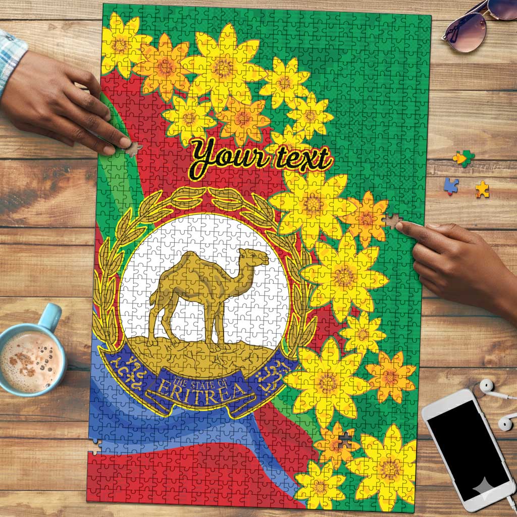 Afro Eritrea New Year Personalized Puzzle Enkutatash Adey Abeba Flower Art