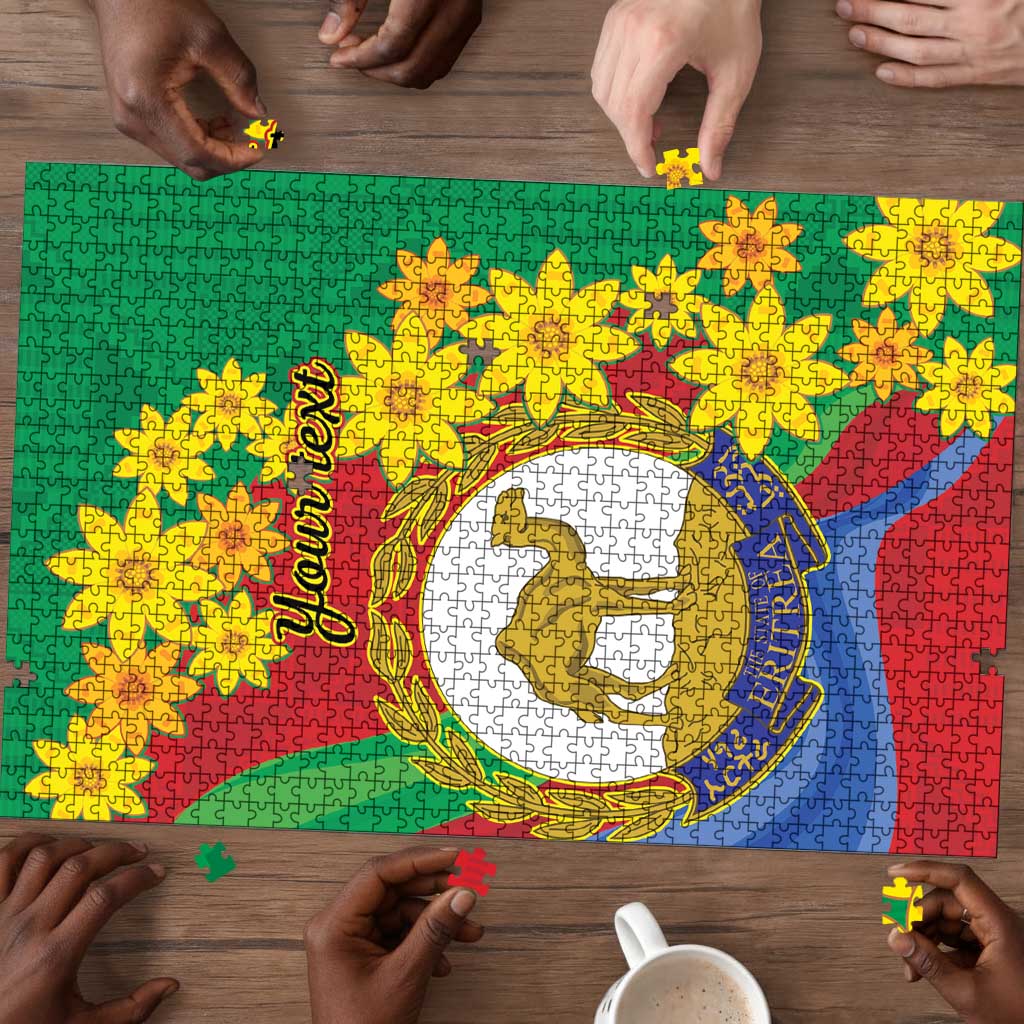 Afro Eritrea New Year Personalized Puzzle Enkutatash Adey Abeba Flower Art