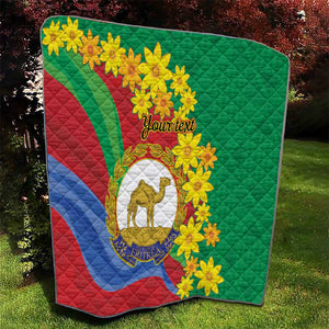 Afro Eritrea New Year Personalized Quilt Enkutatash Adey Abeba Flower Art