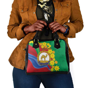 Afro Eritrea New Year Personalized Shoulder Handbag Enkutatash Adey Abeba Flower Art