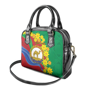 Afro Eritrea New Year Personalized Shoulder Handbag Enkutatash Adey Abeba Flower Art