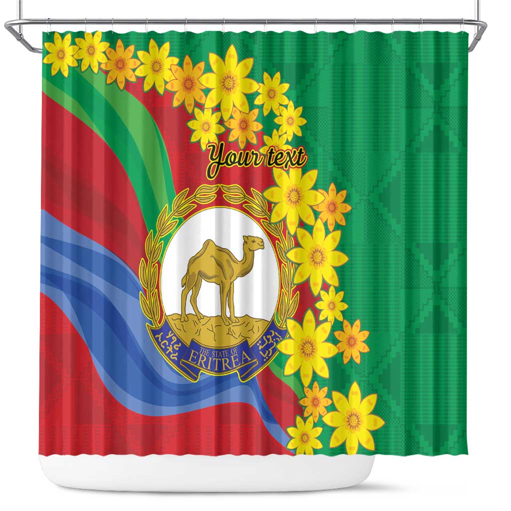 Afro Eritrea New Year Personalized Shower Curtain Enkutatash Adey Abeba Flower Art