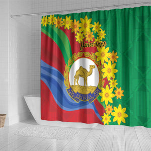 Afro Eritrea New Year Personalized Shower Curtain Enkutatash Adey Abeba Flower Art