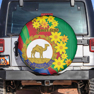 Afro Eritrea New Year Personalized Spare Tire Cover Enkutatash Adey Abeba Flower Art