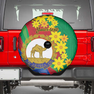 Afro Eritrea New Year Personalized Spare Tire Cover Enkutatash Adey Abeba Flower Art