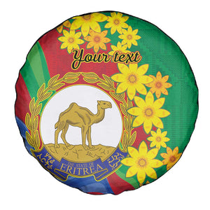 Afro Eritrea New Year Personalized Spare Tire Cover Enkutatash Adey Abeba Flower Art